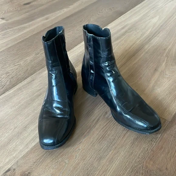 Florsheim Shoes Florsheim Regent 187 Black Leather Dress Boots